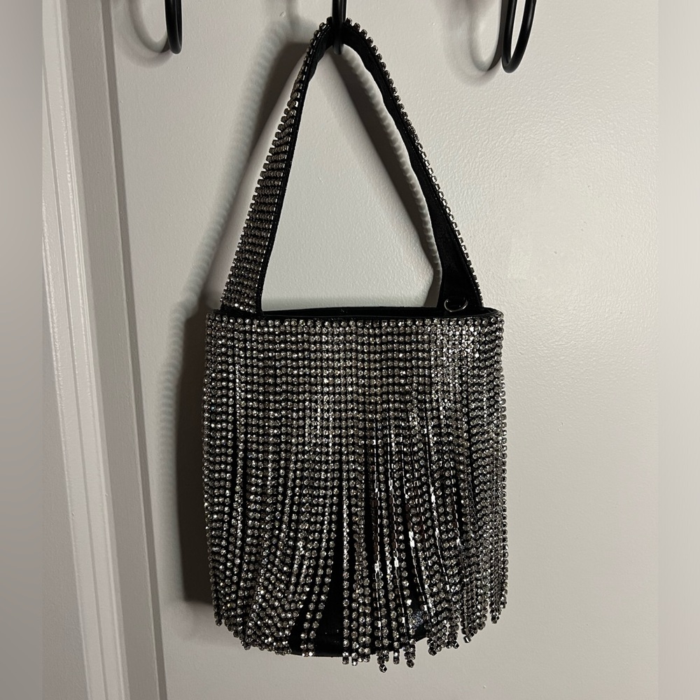 Rhinestone Tassel Square Fashion Bag